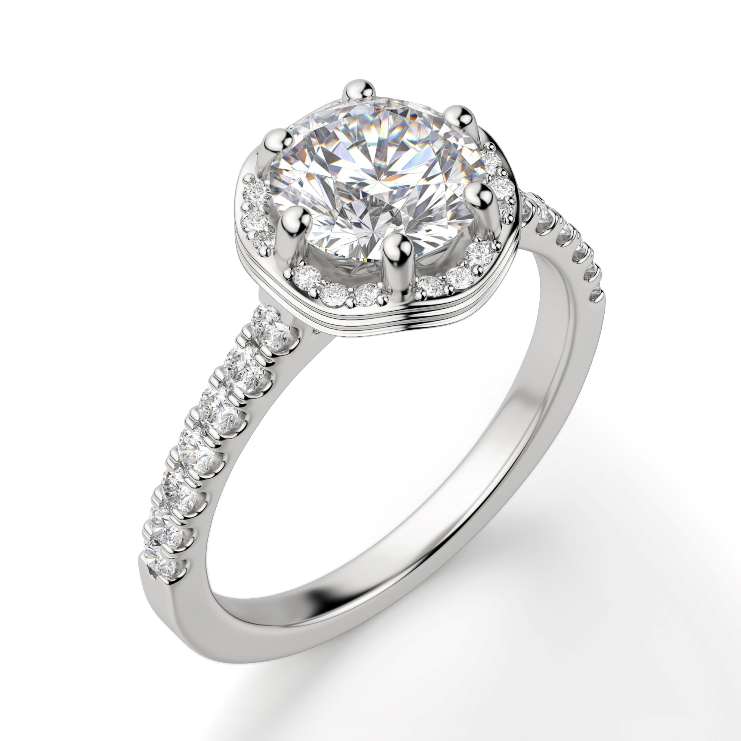 Brilliant Round Cut Halo Ring