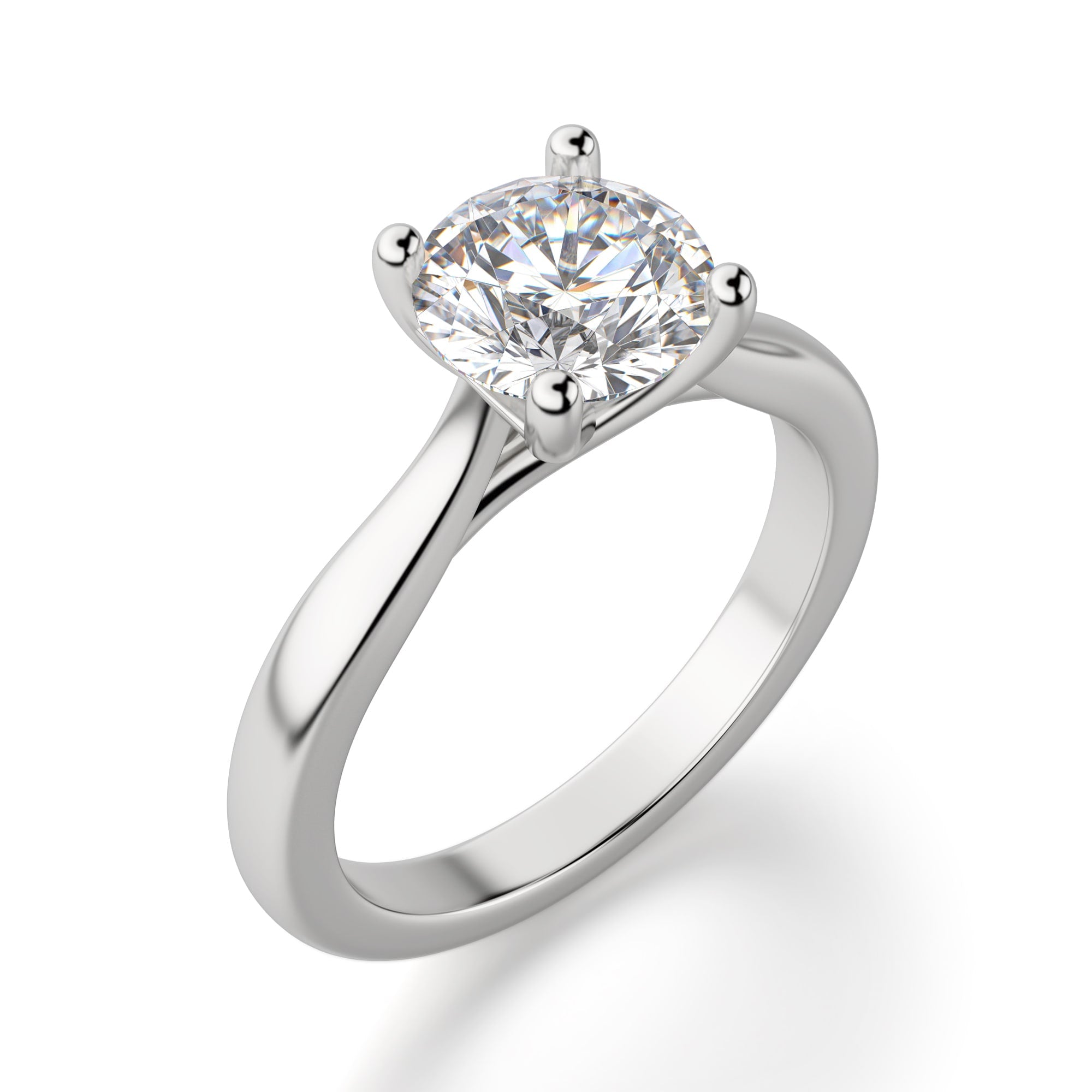 Brilliant Round Cut Solitaire Engagement Ring