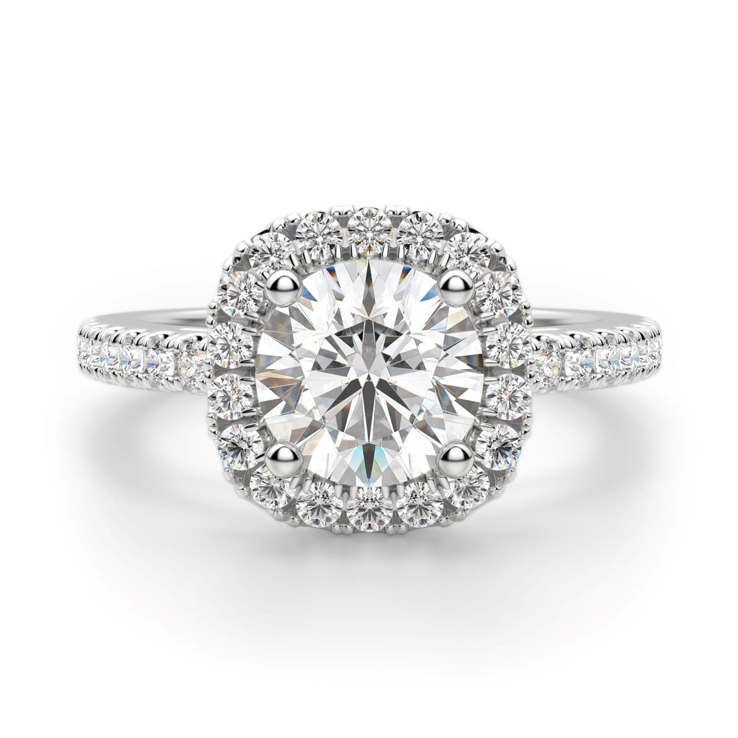 Brilliant Round Cut Halo Engagement Ring