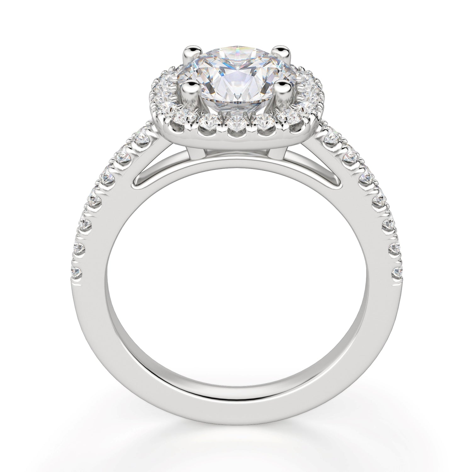 Brilliant Round Cut Halo Engagement Ring