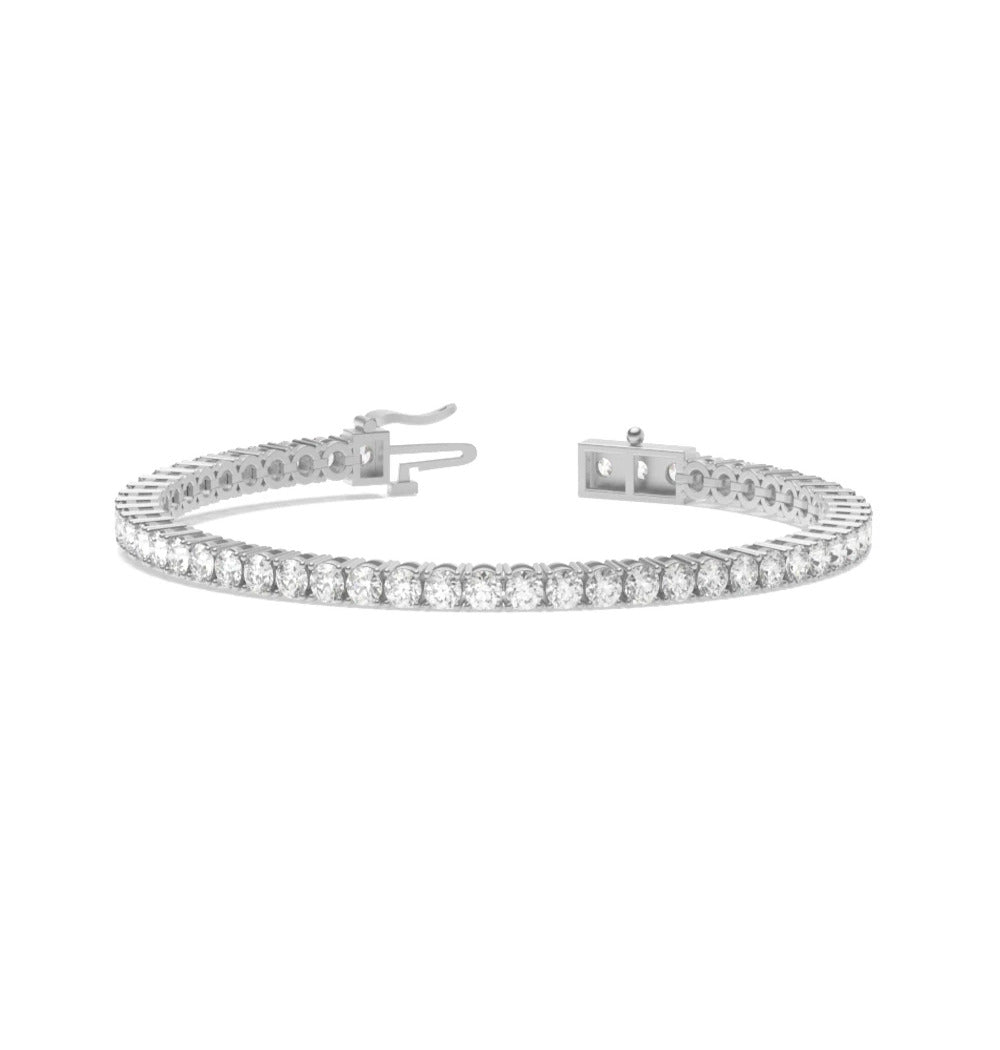 Moissanite Round Brilliant Cut Tennis Bracelet