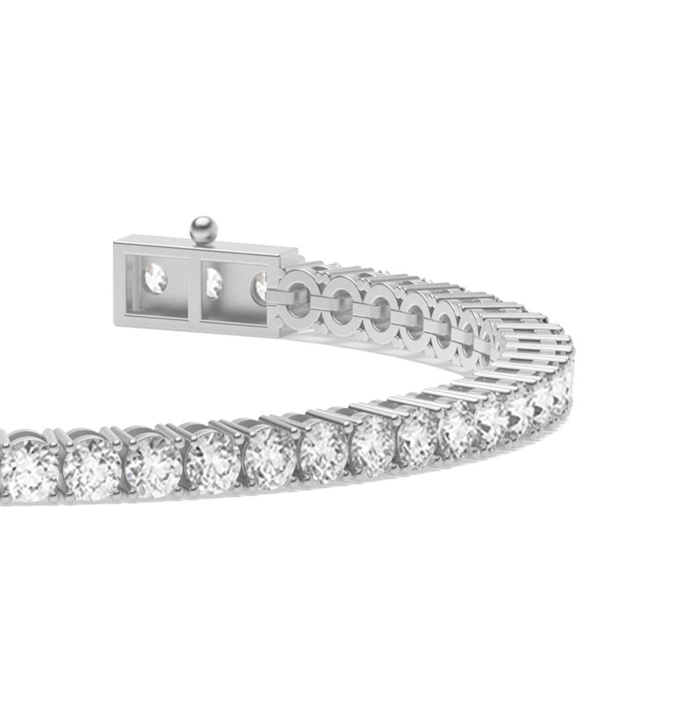 Moissanite Round Brilliant Cut Tennis Bracelet