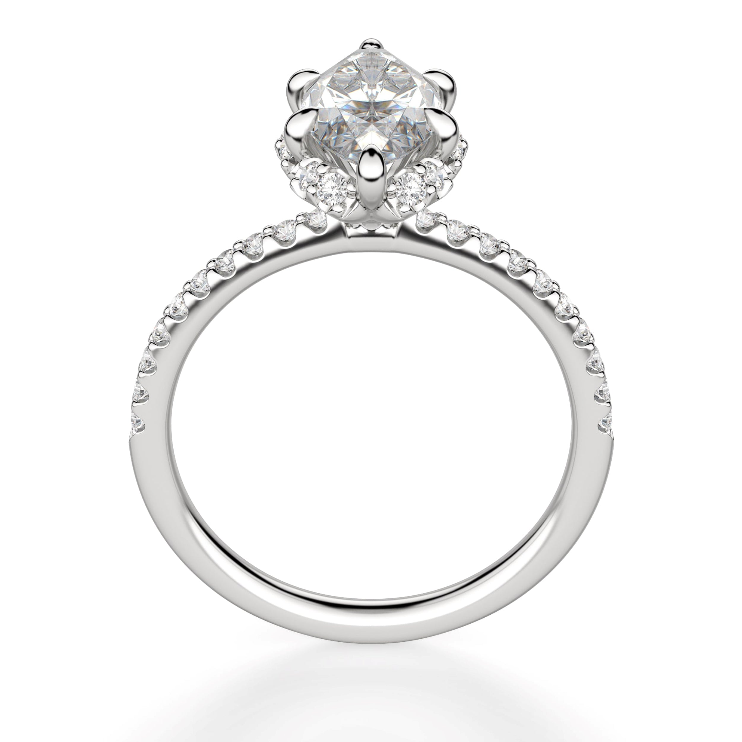 Marquise Cut Halo Engagement Rings