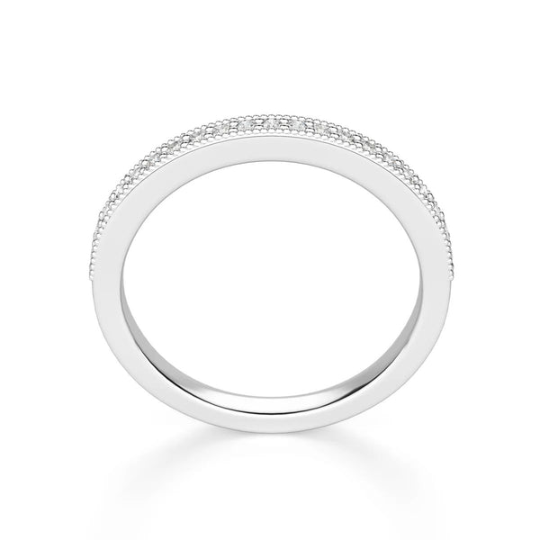 Round Cut Half Eternity Wedding Band