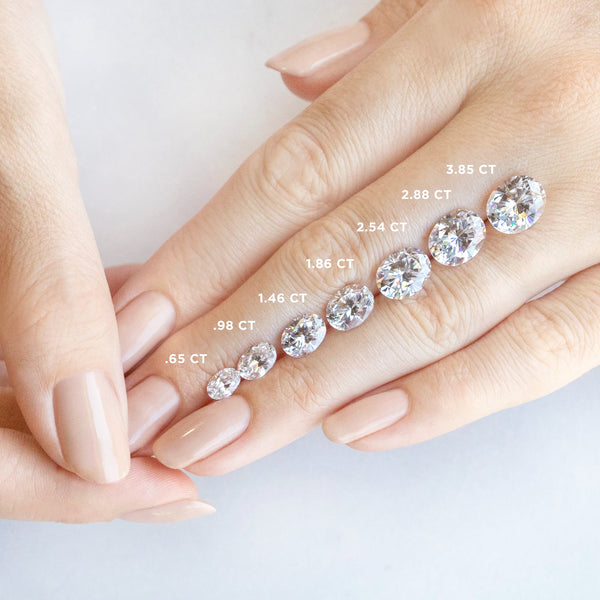 Oval Cut Moissanite Pave Set Engagement Ring