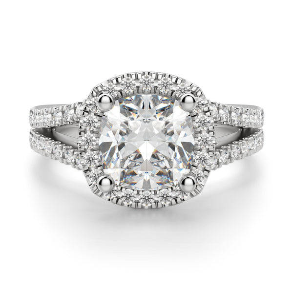 Cushion Cut Halo Ring