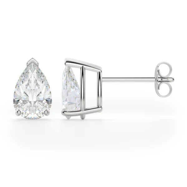 Pear Cut Basket Set Push Pack Stud Earrings