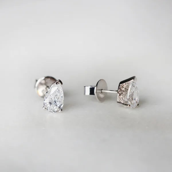 Filigree Set Oval Cut Stud Earrings