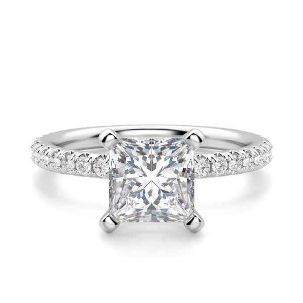 Princess Cut Moissanite Engagement Ring