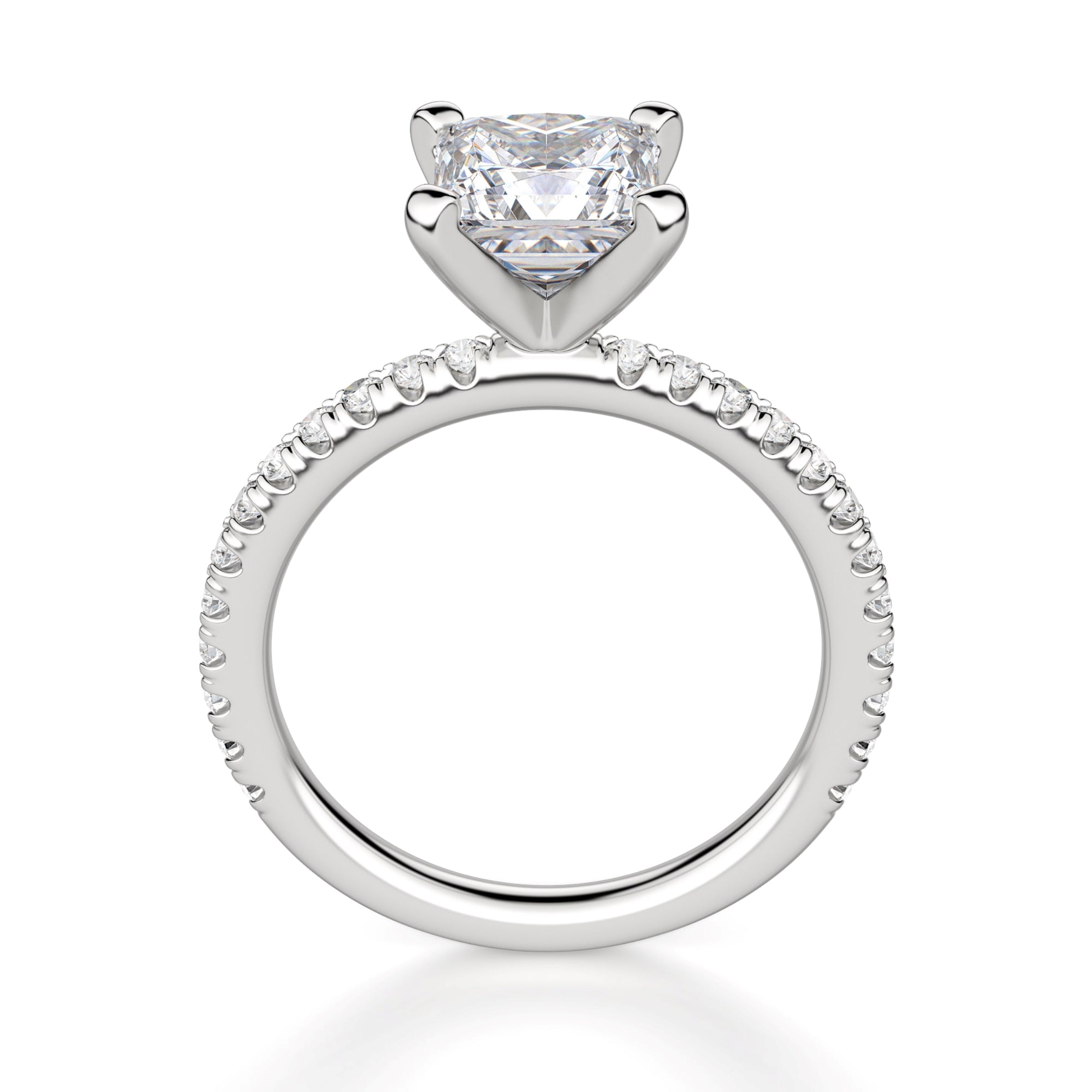 Princess Cut Moissanite Engagement Ring