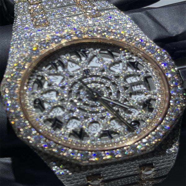 Skeleton Iced Out  Hip Hop Luxury Moissanite Diamond Watch