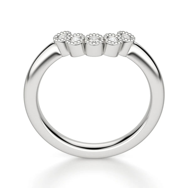 Moissanite Matching Wedding Band Bezel Set