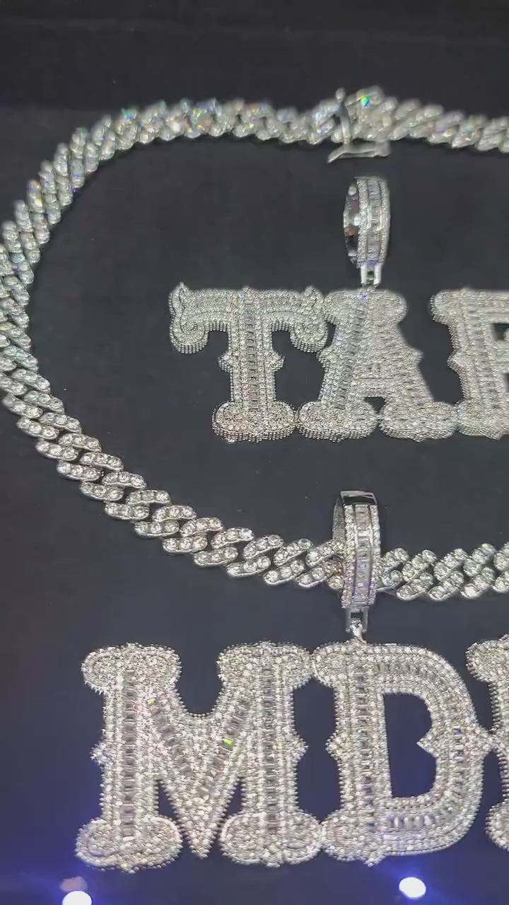 Custom Name Necklace Hip Hop Jewelry Pendants Moissanite Necklace