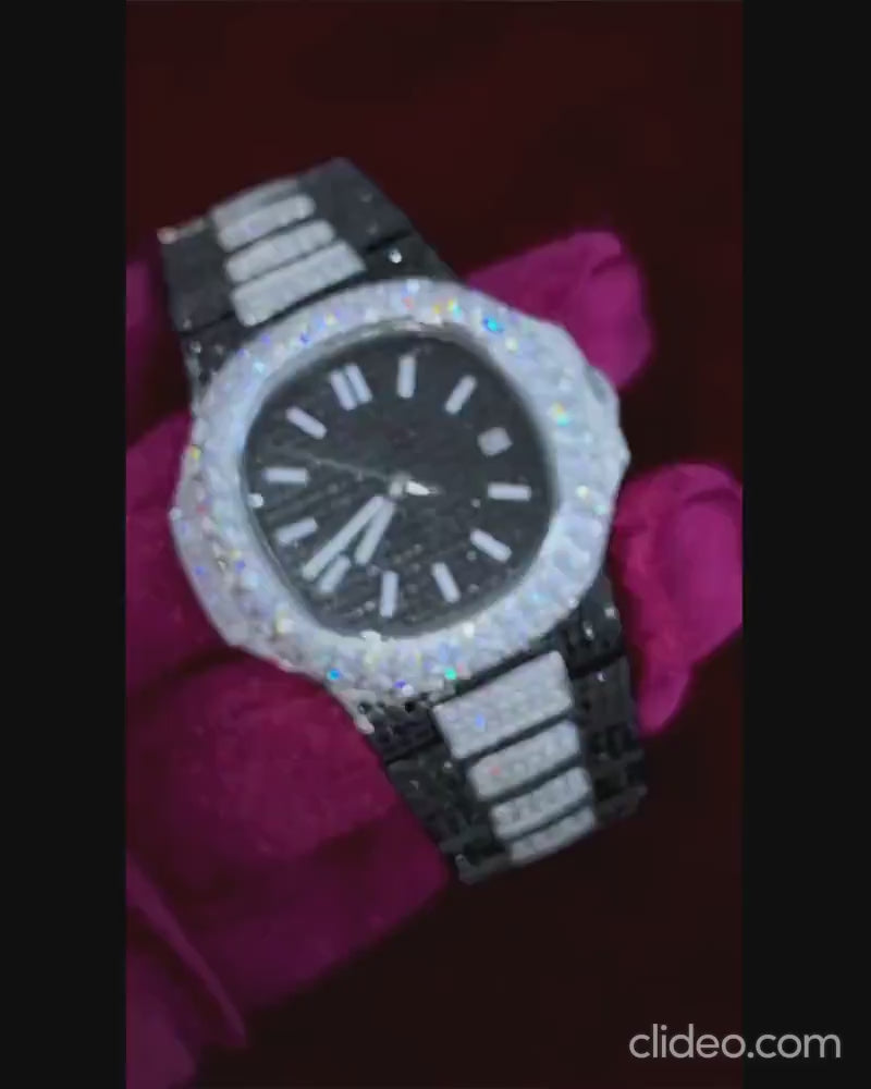 Patek Moissanite Diamond Watches Iced Out Hip Hop Jewelry