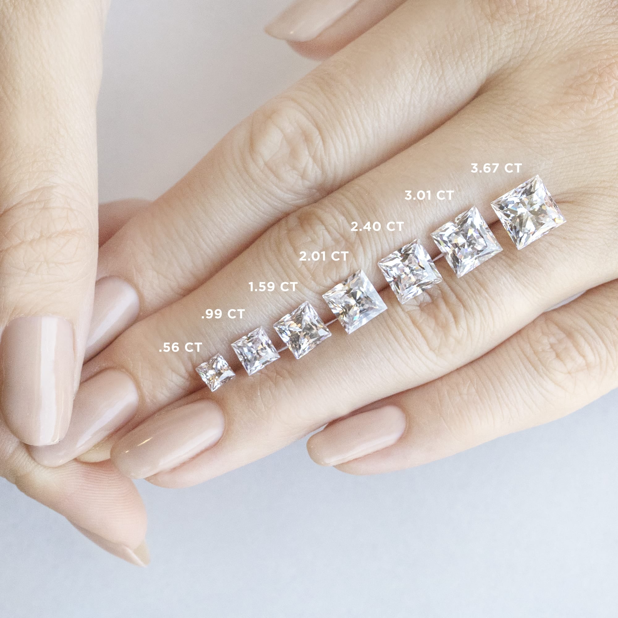 Princess Cut Moissanite Art Deco Wedding Ring