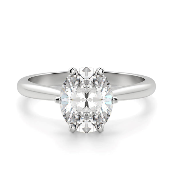 Six Prong Set Oval Engagement Ring