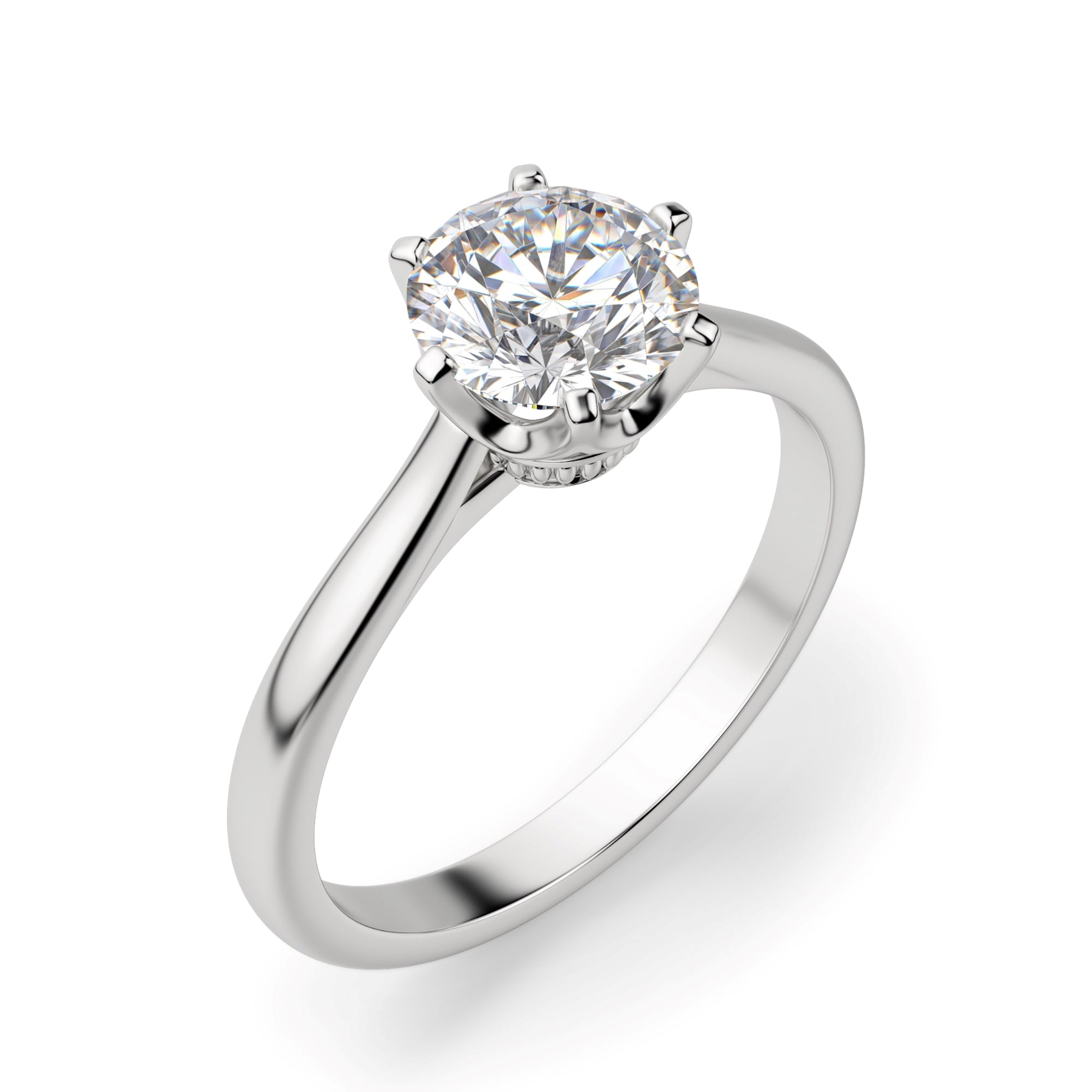 Round Cut Classic Solitaire Engagement Ring