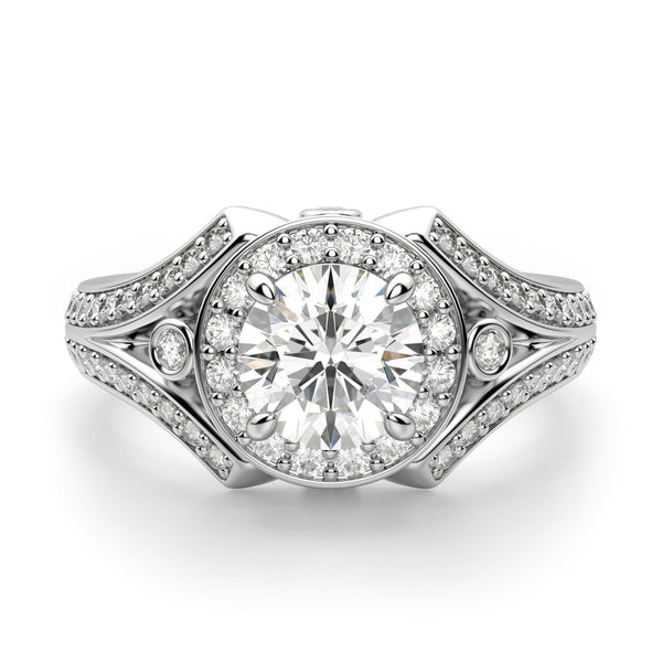 Brilliant Round Cut Vintage Engagement Ring
