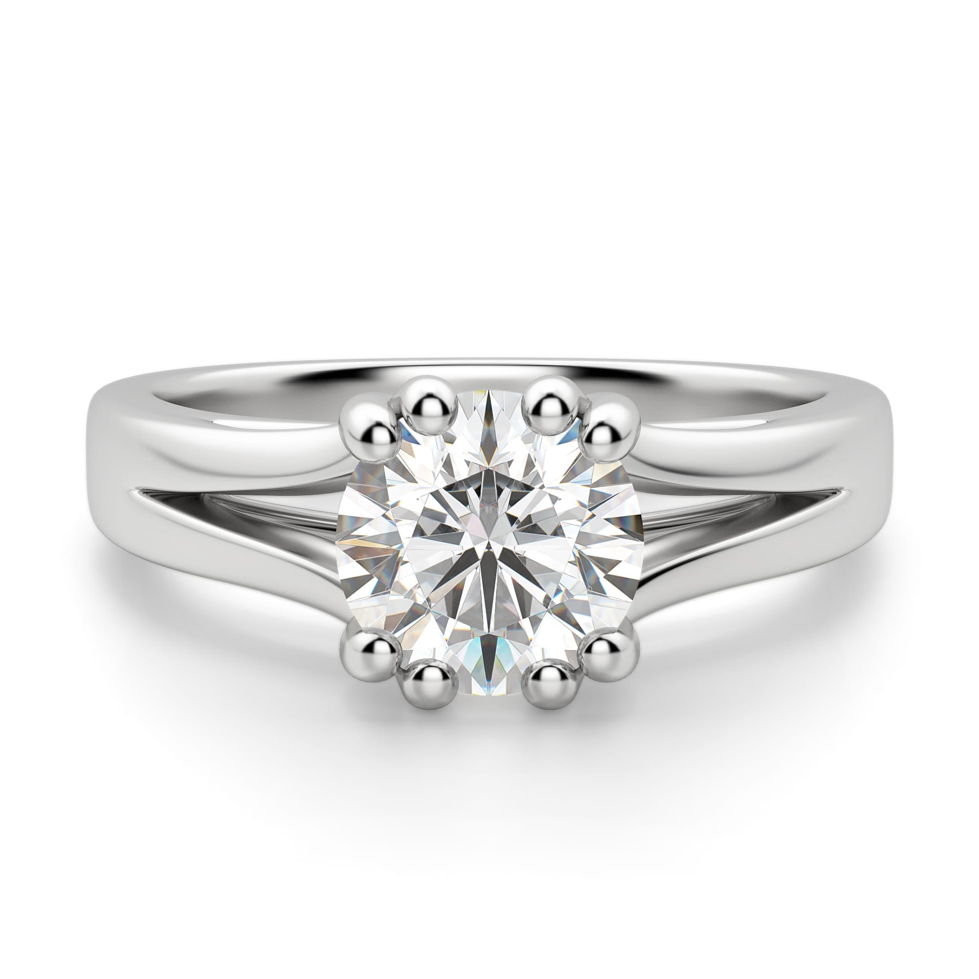 Brilliant Round Cut Solitaire Engagement Ring