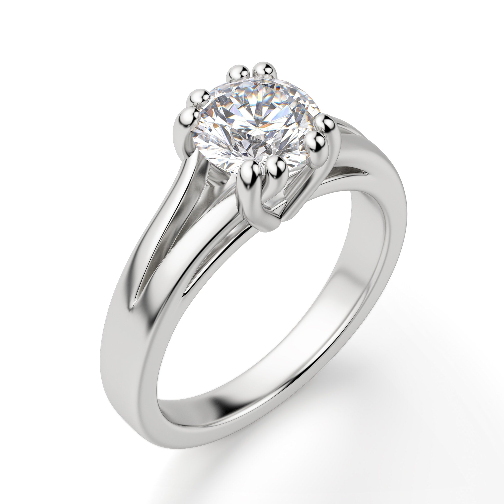 Brilliant Round Cut Solitaire Engagement Ring