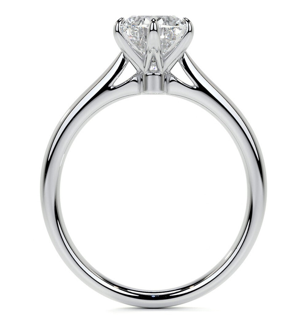 Oval Cut Moissante Solitaire Diamond Ring For Women