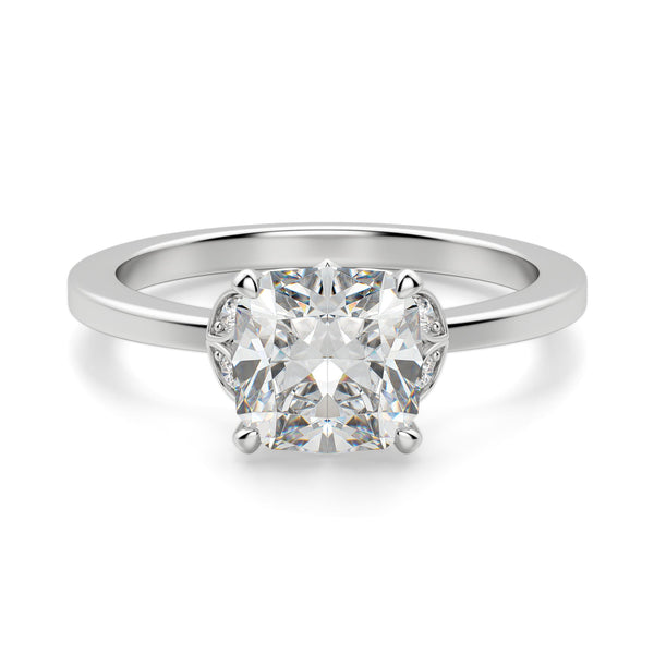 Cushion Cut Art Deco Moissanite Engagement Ring