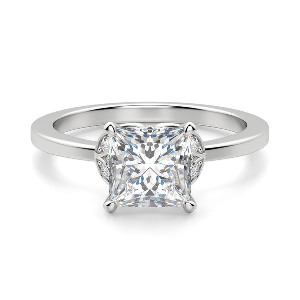 Princess Cut Art Deco Moissanite Engagement Ring