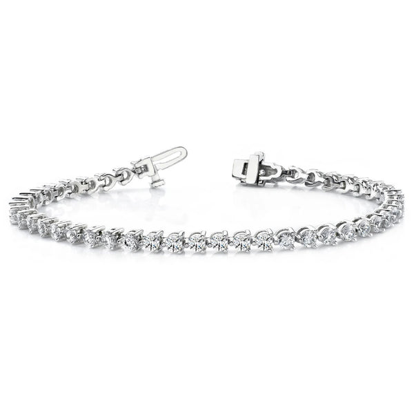 Round Cut Moissanite Tennis Bracelet For Birthday Gift