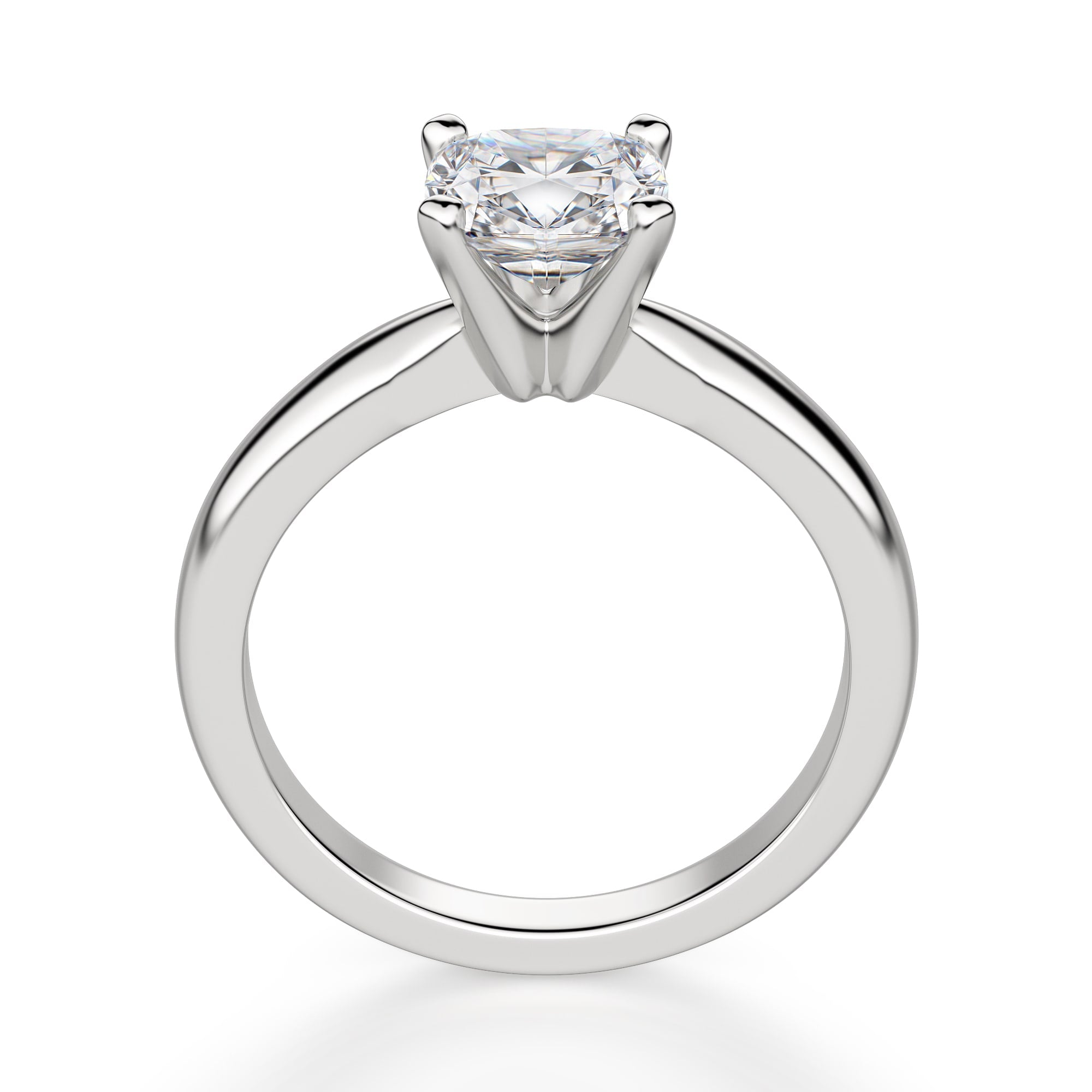 Solitaire Cushion Cut Engagement Rings