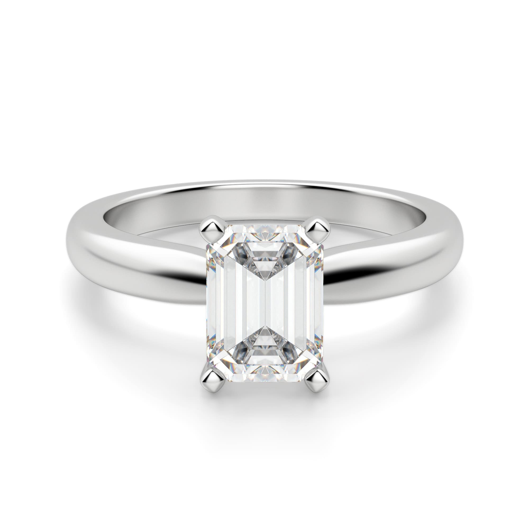 Emerald Cut Solitaire Engagement Ring