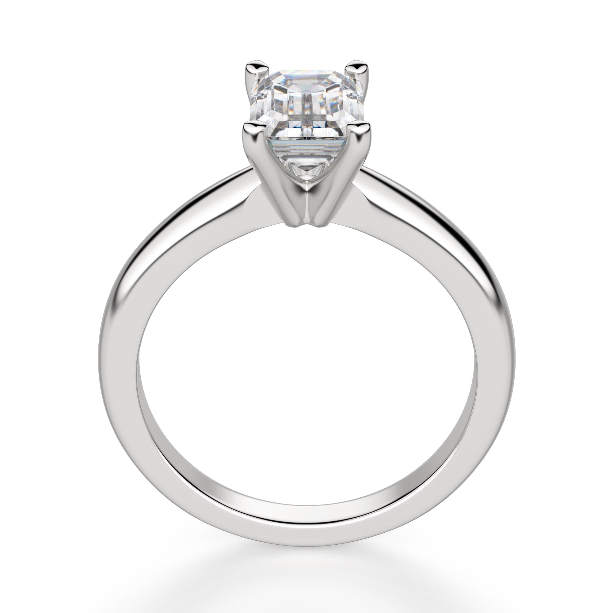 Emerald Cut Solitaire Engagement Ring