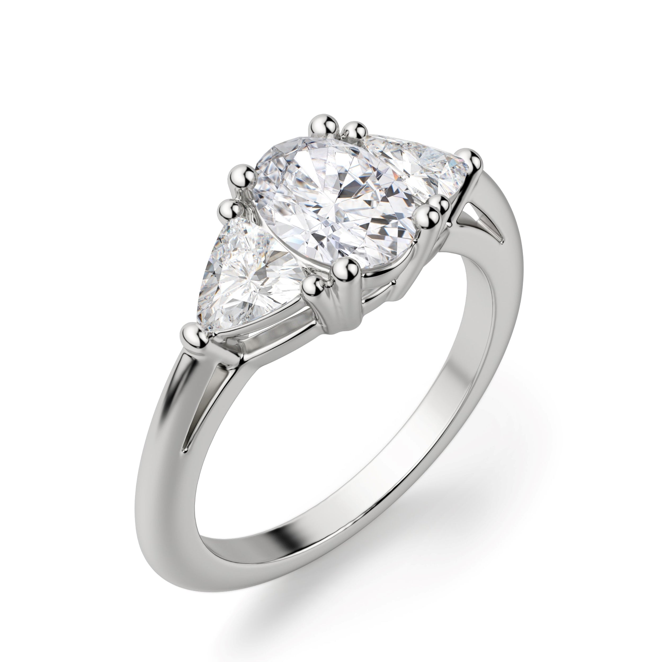 Oval Cut Three Stone Engagement Ring