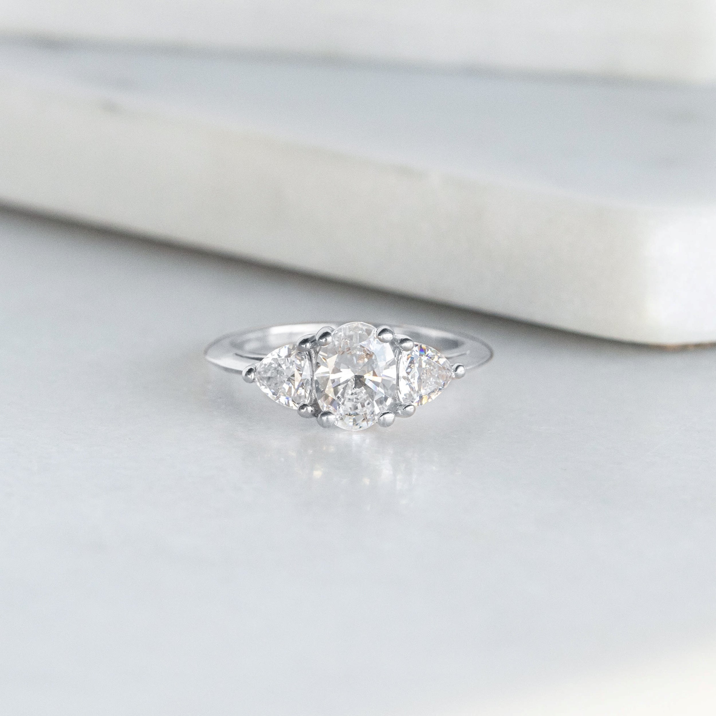 Oval Cut Three Stone Engagement Ring