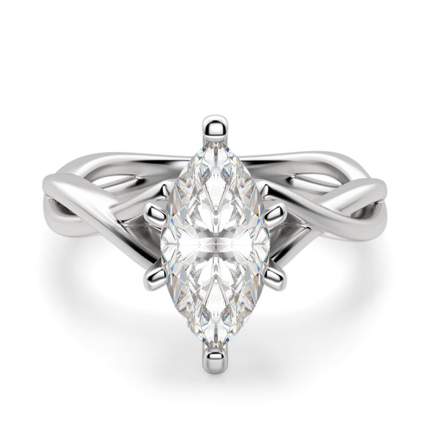 Marquise Cut Moissanite Twisted Women's Ring