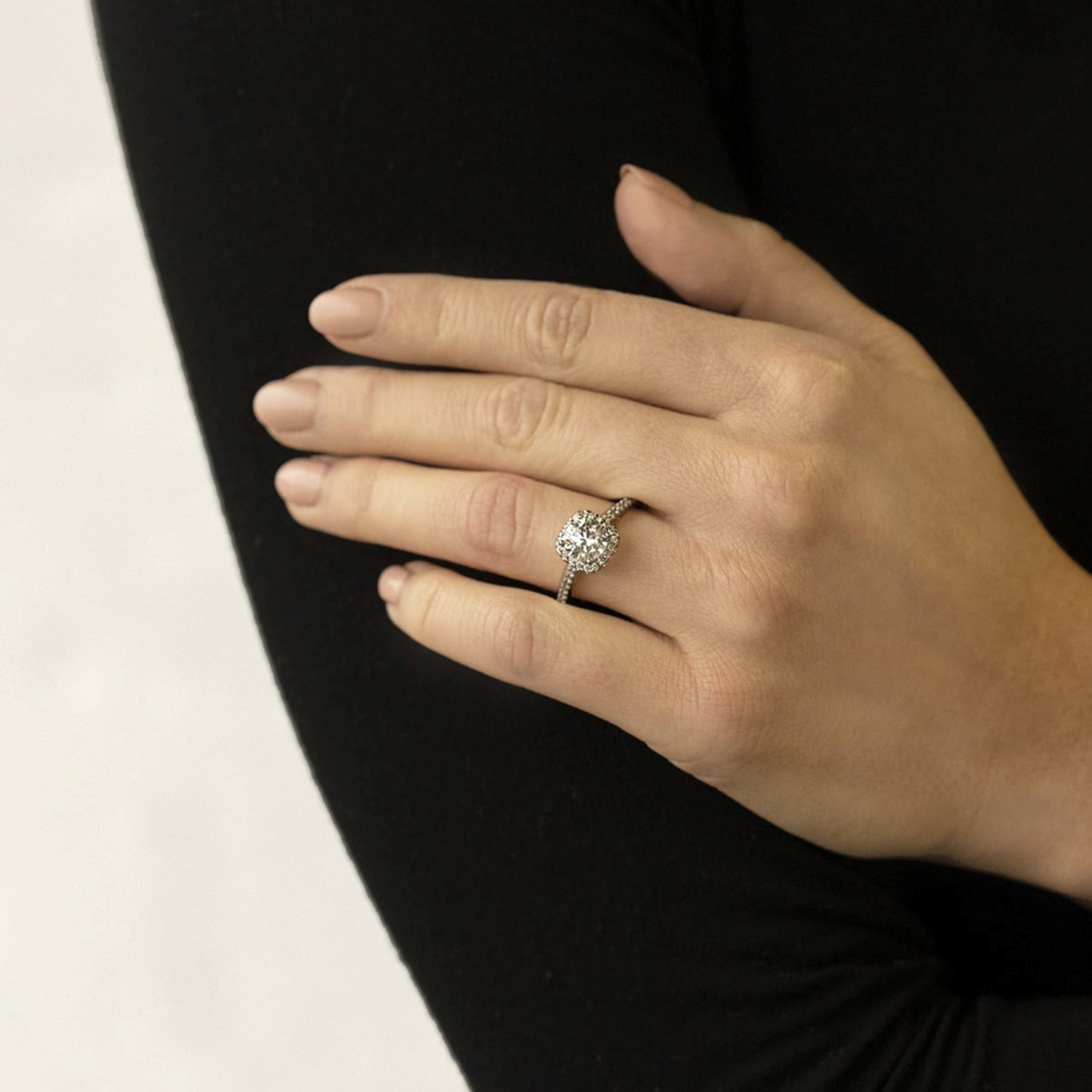 Brilliant Round Cut Halo Engagement Ring
