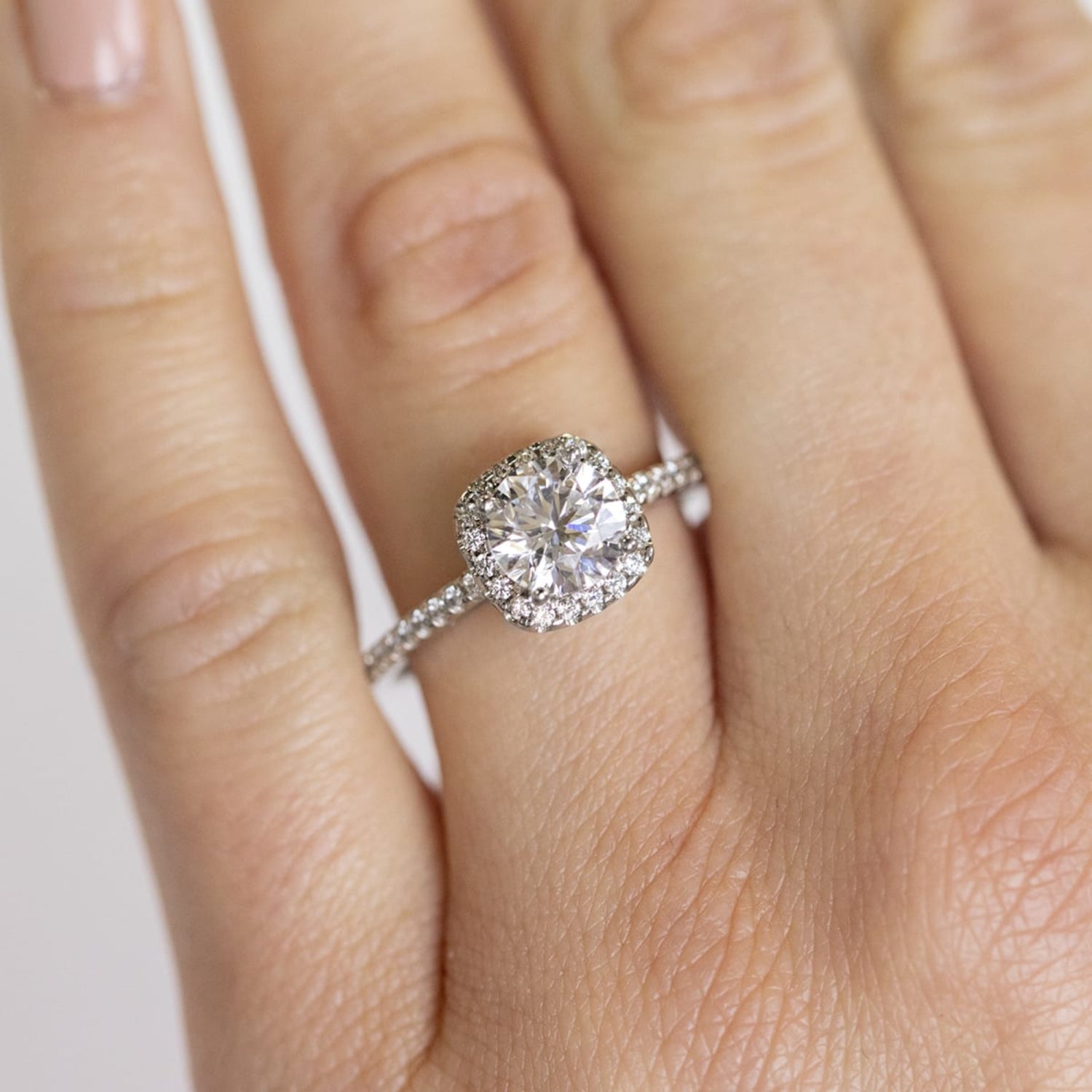 Brilliant Round Cut Halo Engagement Ring