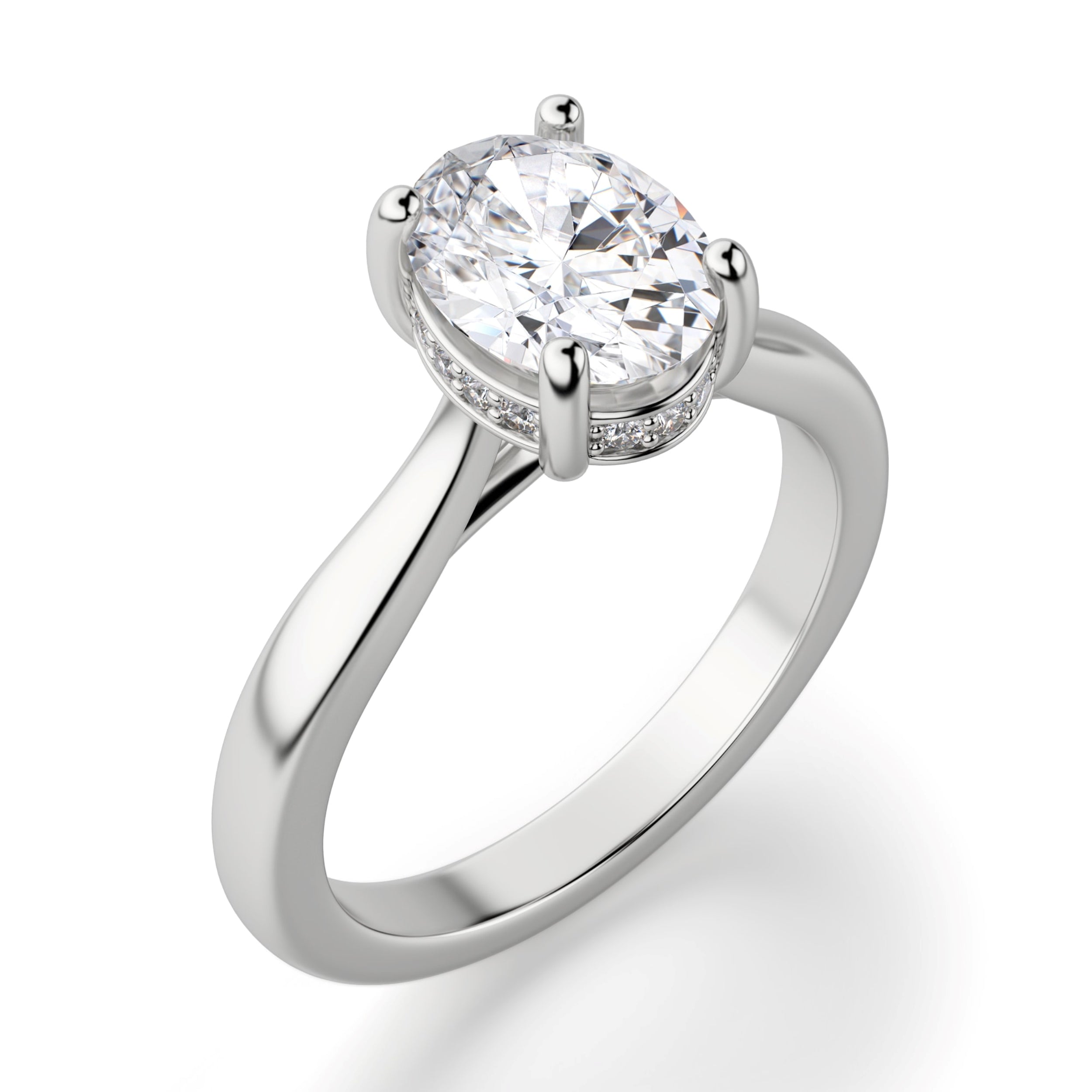 Oval Cut Solitaire Engagement Ring