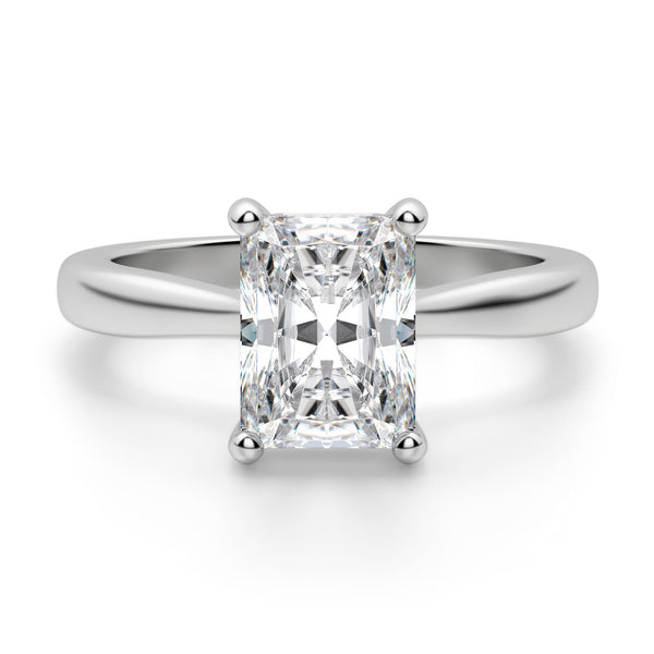 Radiant Cut Hidden Halo Moissanite Engagement Ring
