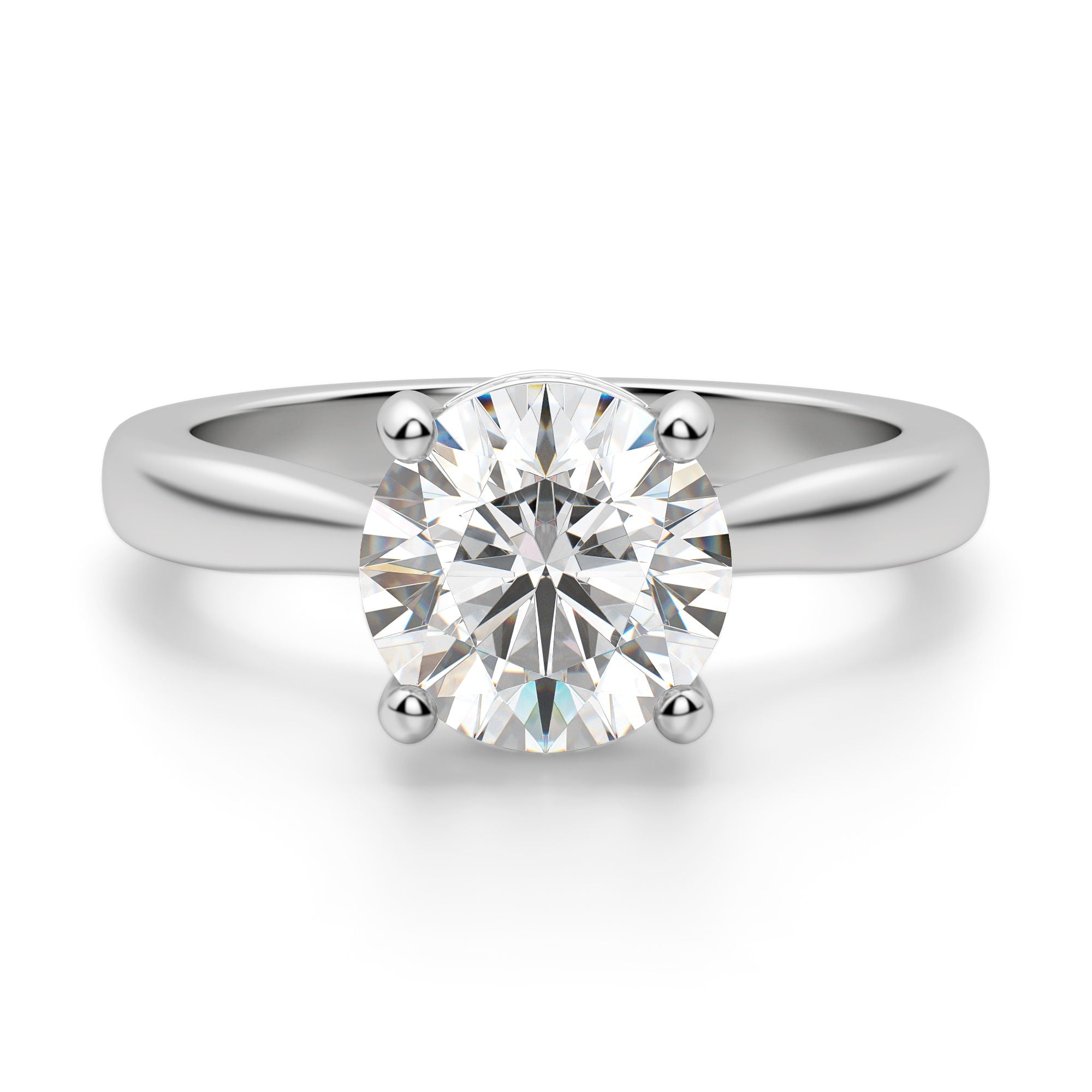 Brilliant Round Cut Hidden Halo Moissanite Ring