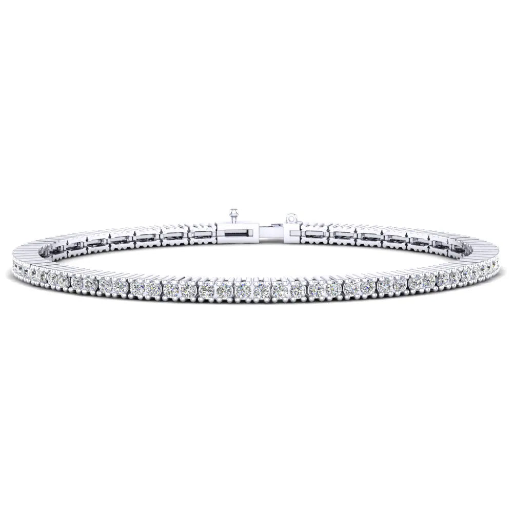 Women's Wear Round Cut Moissanite Tennis Bracelet