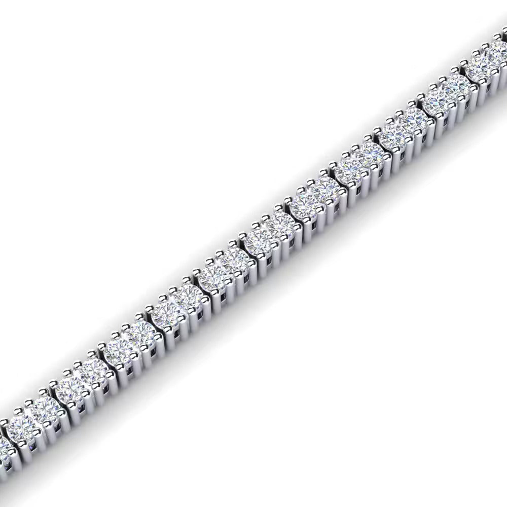 Women's Wear Round Cut Moissanite Tennis Bracelet