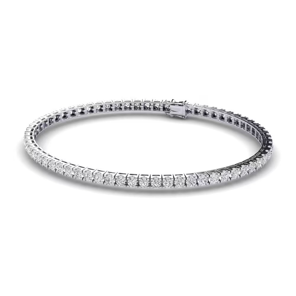 Round Cut Moissanite  Women's Tennis Bracelet