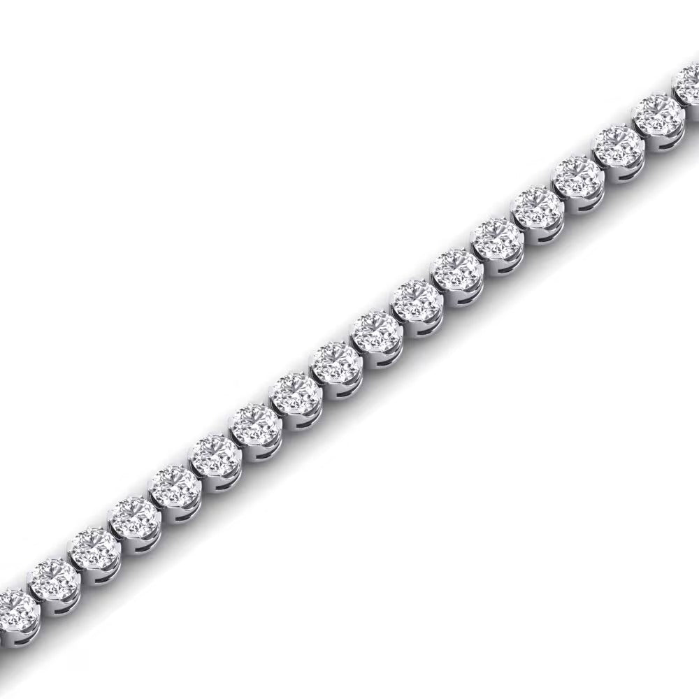 Round Cut Moissanite Tennis Bracelet For Women