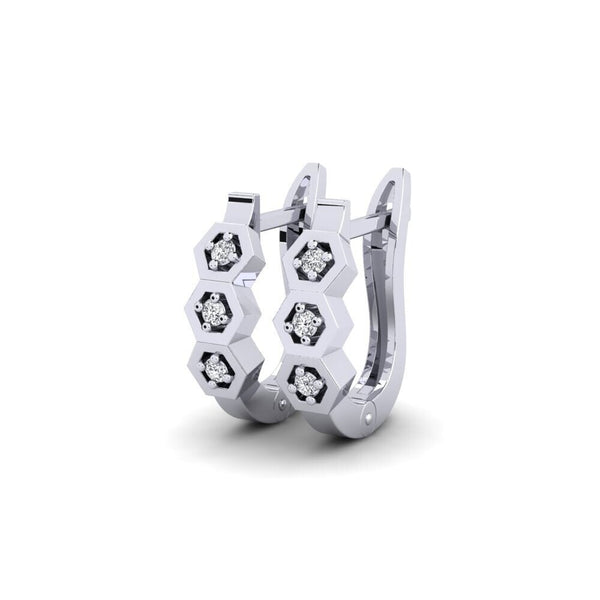 Round Cut Moissanite Classic Hoop Earrings For Birthday Gift