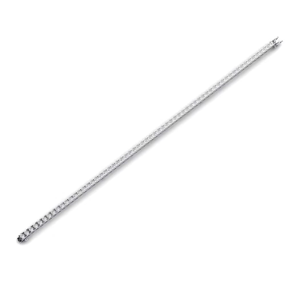 Colorless Moissanite Round Cut Tennis Bracelet For Women