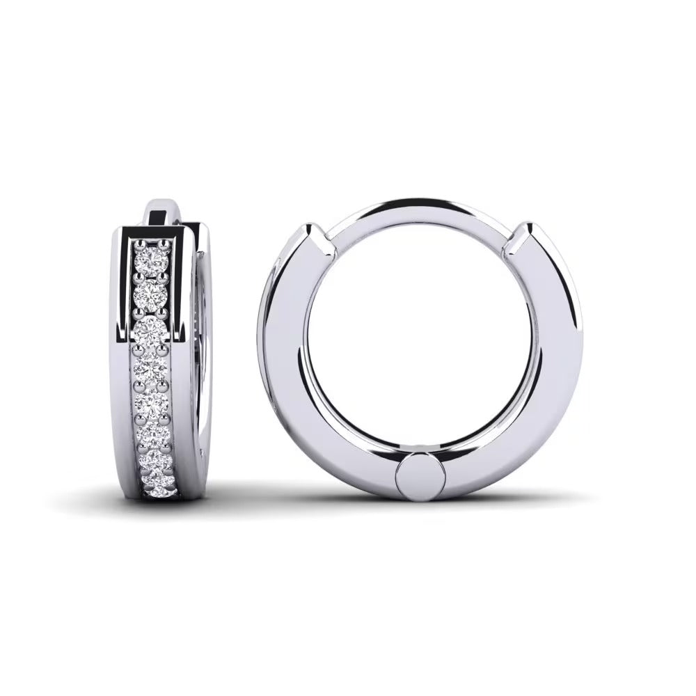 Women's Wear Round Cut Moissanite Hoop Earrings