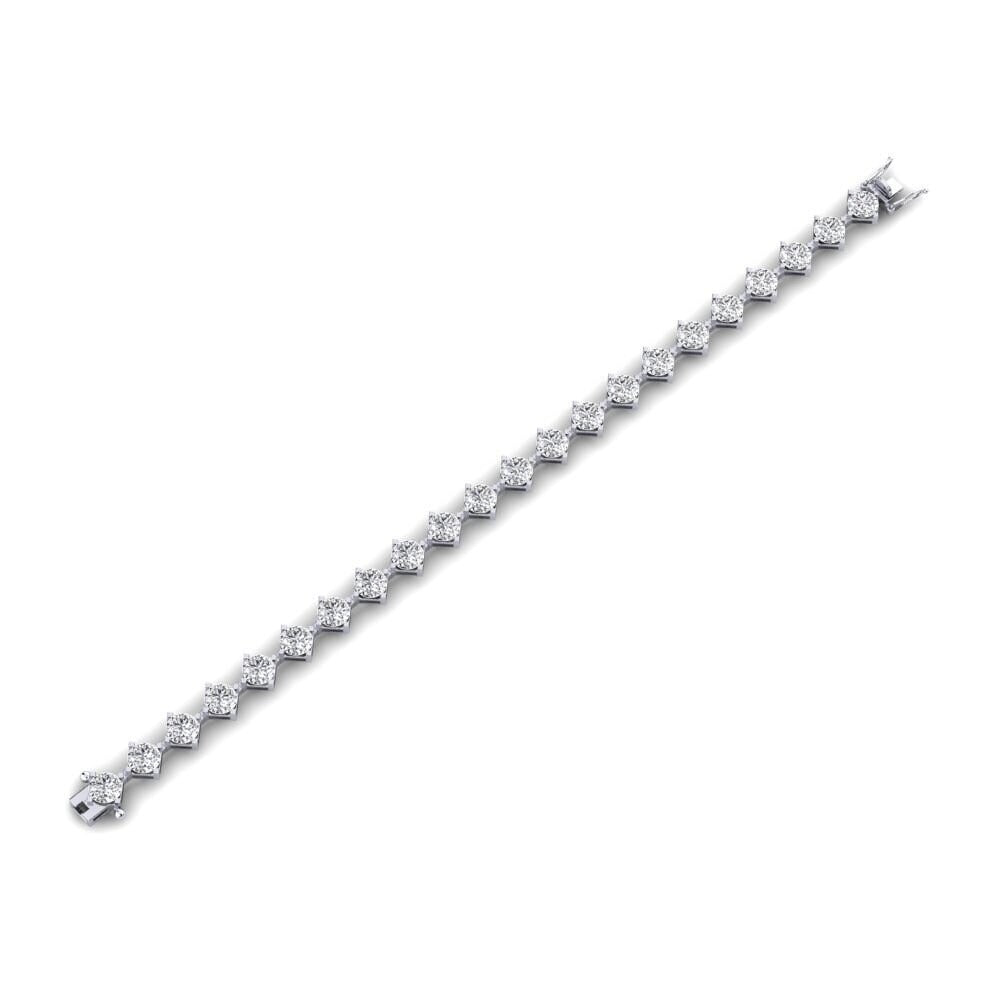 Round Brilliant Cut Moissanite Women's Bracelet