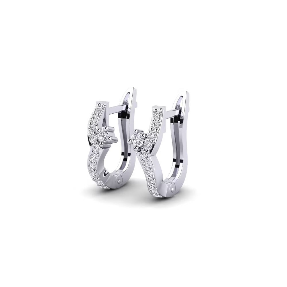 Round Cut Moissanite Classic Hoop Earrings For Birthday Gift