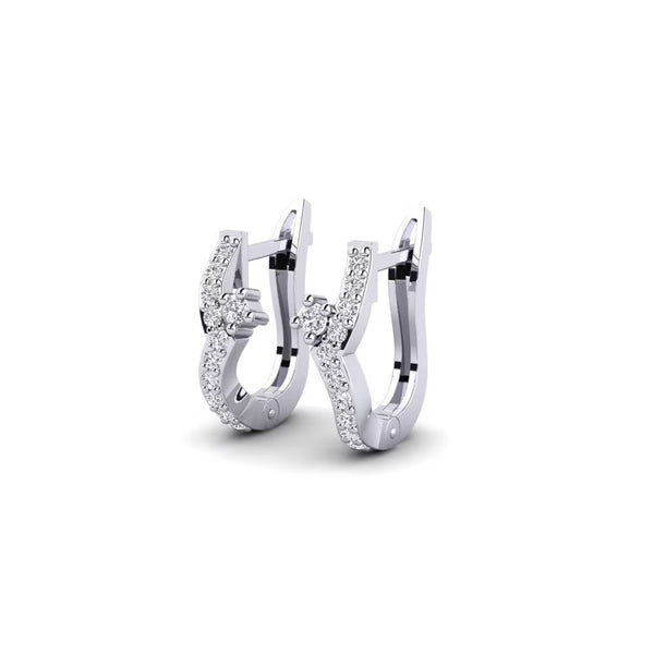 Round Cut Moissanite Classic Hoop Earrings For Birthday Gift