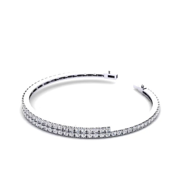 Round Cut Moissanite Pave Set Classic Women's Bracelet